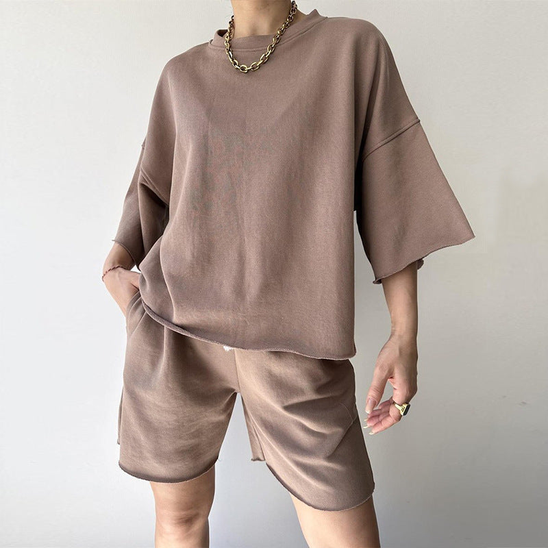 Damen lässiges Oversize Freizeit-Set mit weitem Schnitt und elastischem Bund Stalluxe