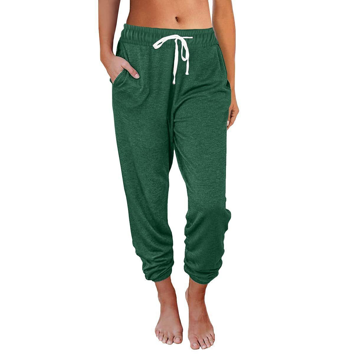Damen Bequeme und lässige Jogginghose mit elastischem Bund und seitlichen Taschen Stalluxe