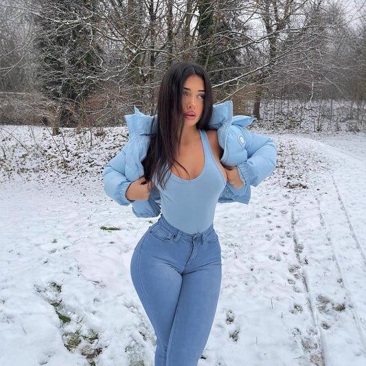 Damen Figurformende Jeanshose mit hohem Bund Stalluxe