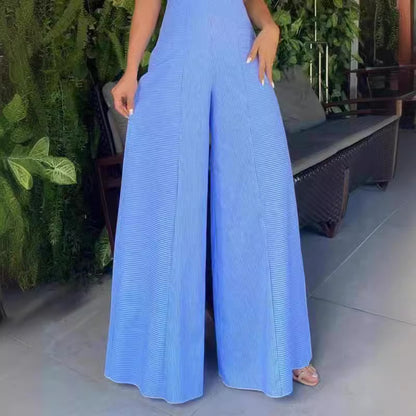 Damen Luftiger Jumpsuit mit schickem Schlitz und Stilvollen Träger Stalluxe