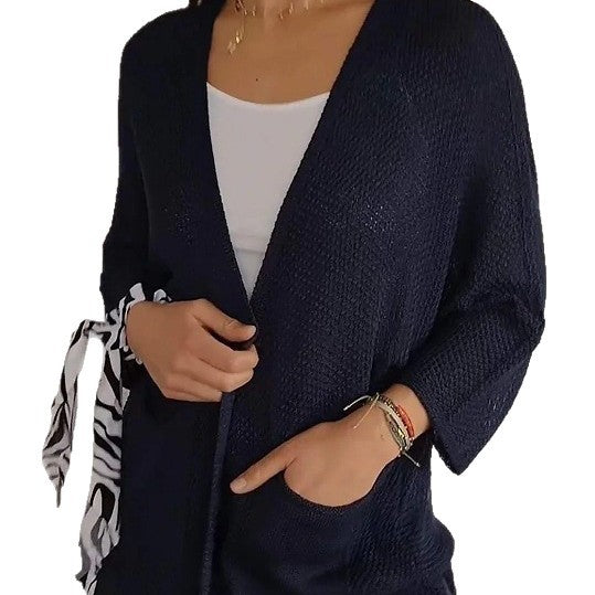 Damen luftiger Strick-Cardigan mit Taschen und weitem Schnitt Stalluxe