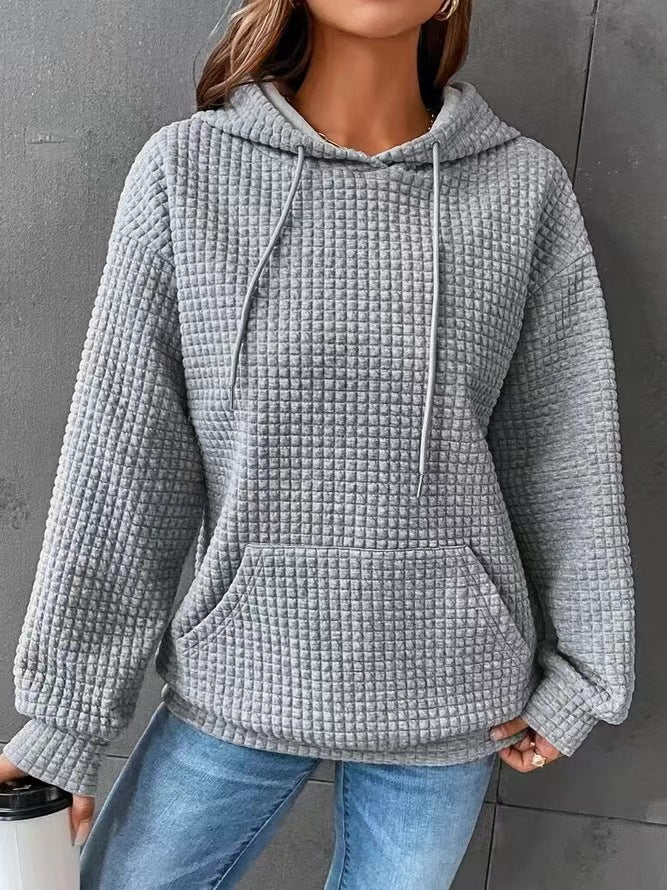 Damen luftiger Hoodie mit strukturiertem Gewebe und Kapuze Stalluxe