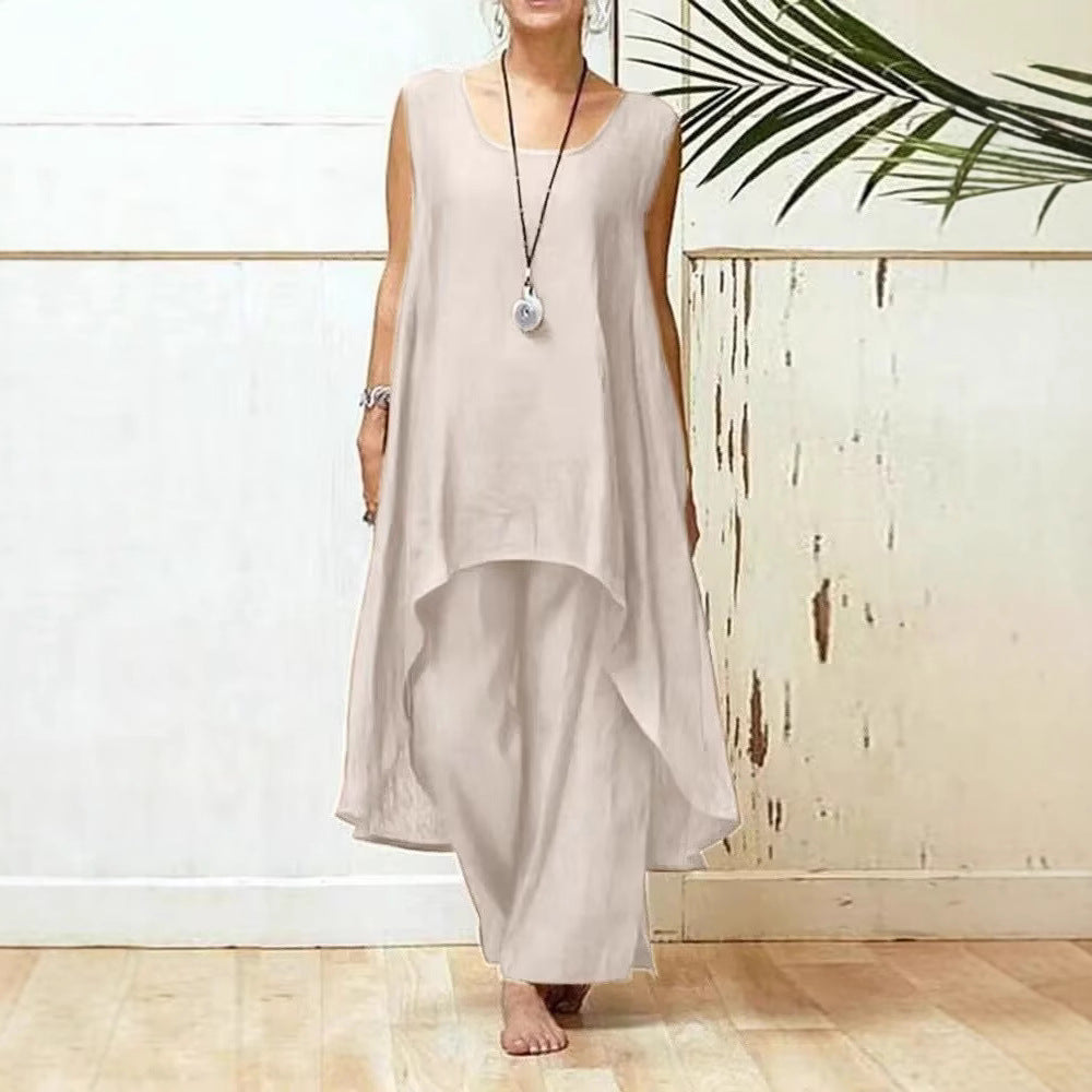 Women's Flowy Tunic Maxi Jumpsuit Stalluxe
