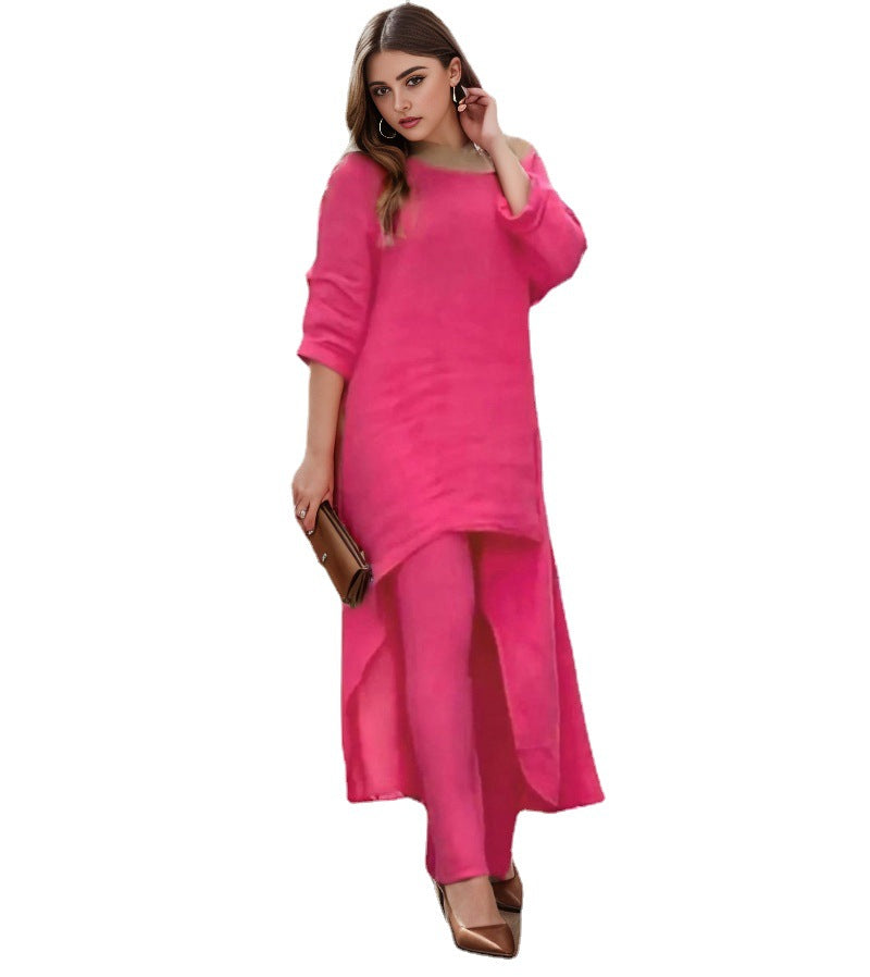 Damen Lässiges Freizeitoberteil und Hose Set Stalluxe