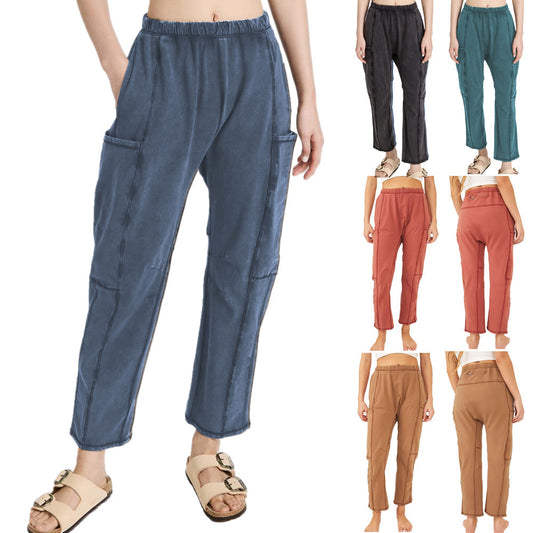 Damen Bequeme Freizeithose mit praktischen Seitentaschen und elastischem Bund Stalluxe