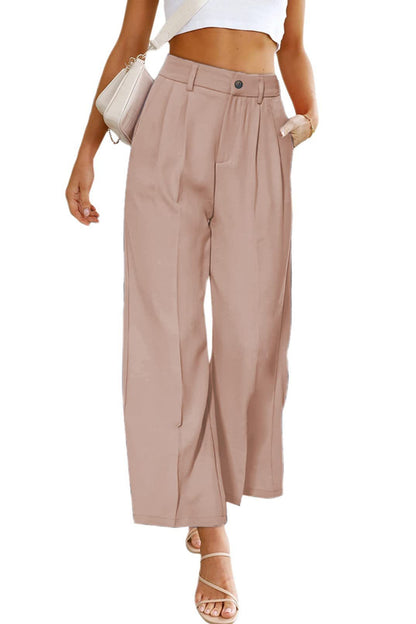 Damen Weit geschnittene Hochbundhose mit Falten und eleganter Passform Stalluxe