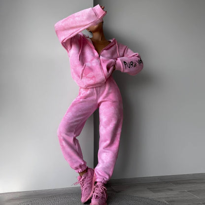 Damen Kapuzenanzug mit sportlichen Akzenten und lässigem Schnitt Stalluxe