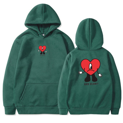 Damen Kapuzenpulli mit kreativem Herzmotiv Stalluxe