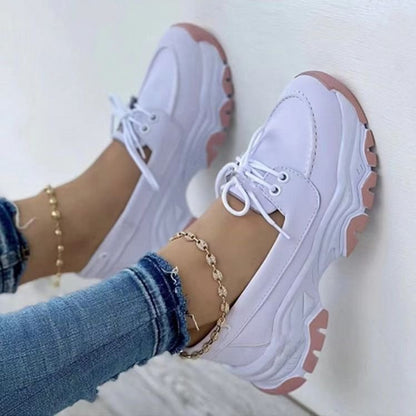 Damen Schnurschuhe mit gepolsterter Sohle und atmungsaktivem Obermaterial Stalluxe
