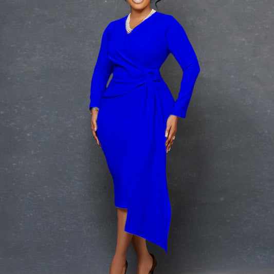 Damen Wickelkleid mit elegantem Taillenband und raffinierter Silhouette Stalluxe