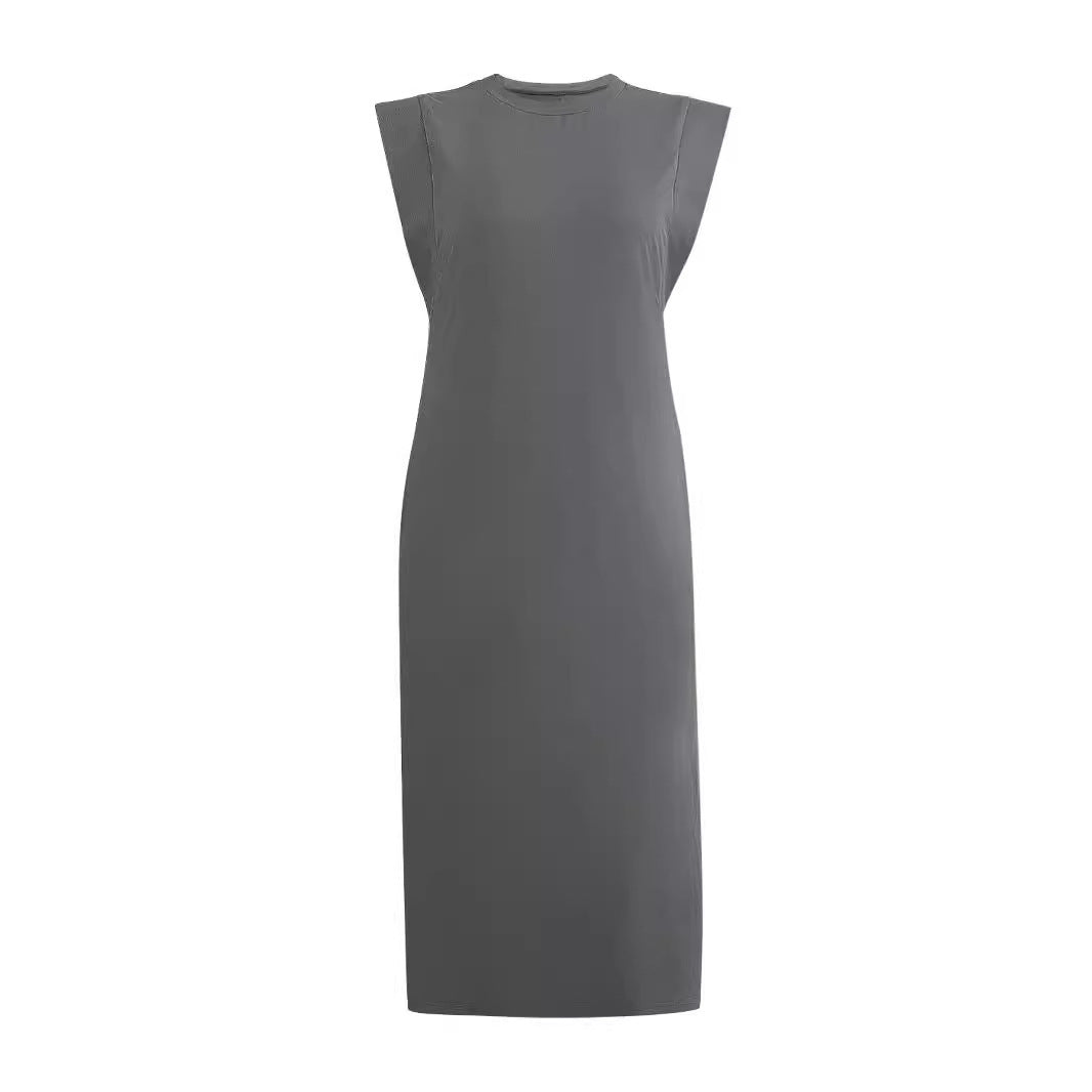 Frauen Casual Maxi Kleid mit Cap Sleeve Design Stalluxe