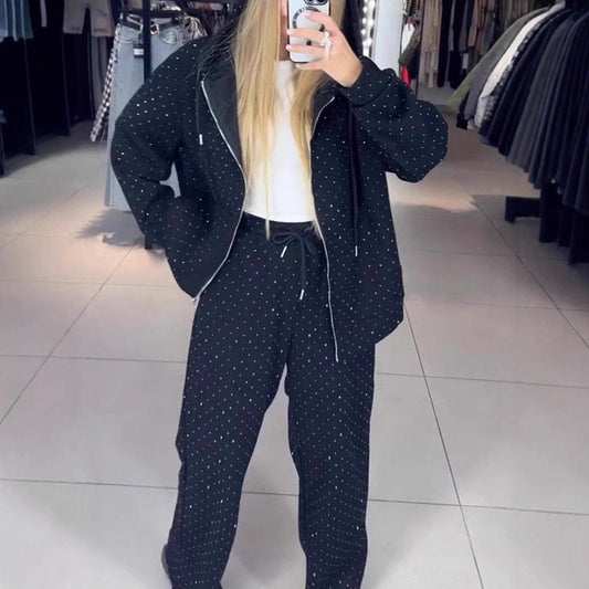 Women's Polka Dot Track Set Stalluxe
