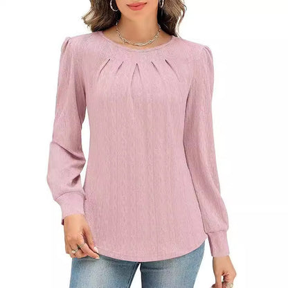 Damen Stylische Bluse mit dekorativem Faltenwurf Stalluxe