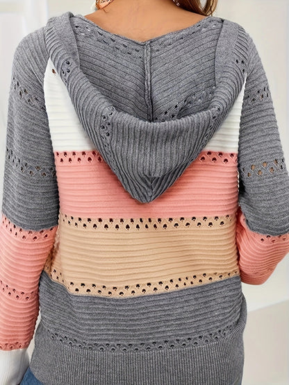 Damen lässiger Sweatshirt mit dekorativen Schnürdetails und Strukturmuster Stalluxe
