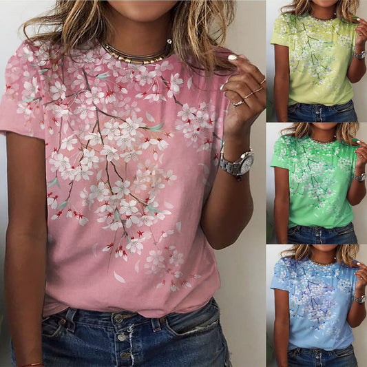 Damen T-Shirt mit floralem Druck Stalluxe