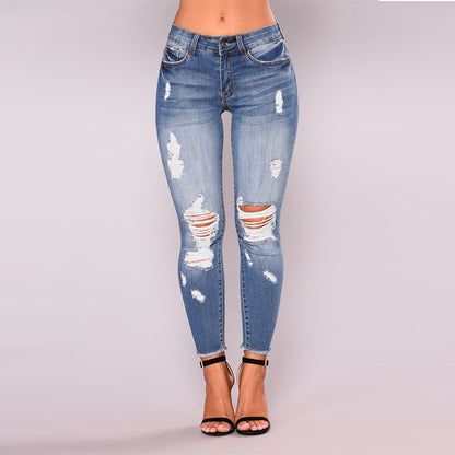 Damen Skinny Jeans mit angesagtem Destroyed-Look Stalluxe