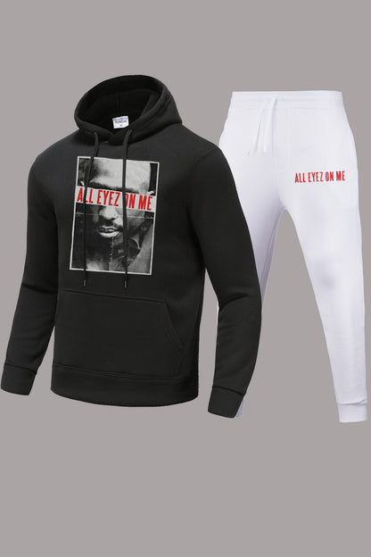Damen Hoodie und Jogginghose Set mit auffälligem Grafikdruck und modernem Schnitt Stalluxe