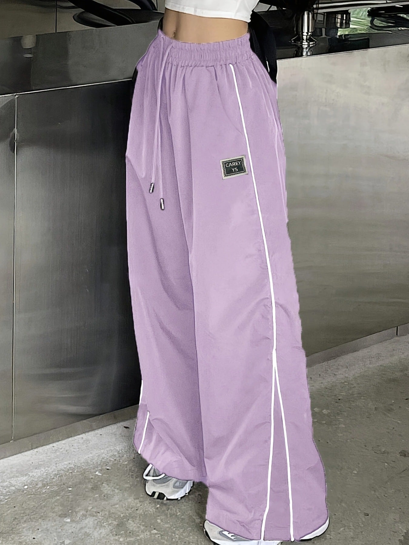 Damen Weiter Sporthose mit seitlichen Reisverschlusstaschen und elastischem Bund Stalluxe