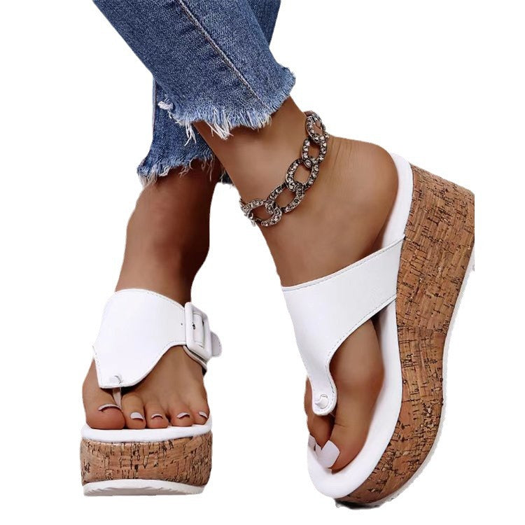 Damen Wedgesandalen mit modischem Riemen und ergonomischem Fußbett Stalluxe