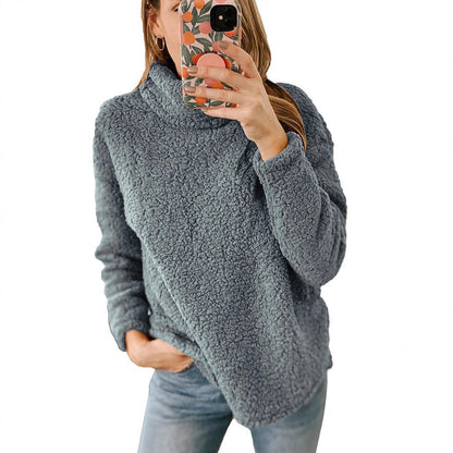 Damen kuscheliger Fleece-Pullover mit hohem Kragen Stalluxe