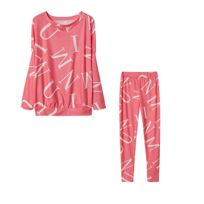 Damen Freizeit-Set mit grafischem Print und elastischem Bund Stalluxe