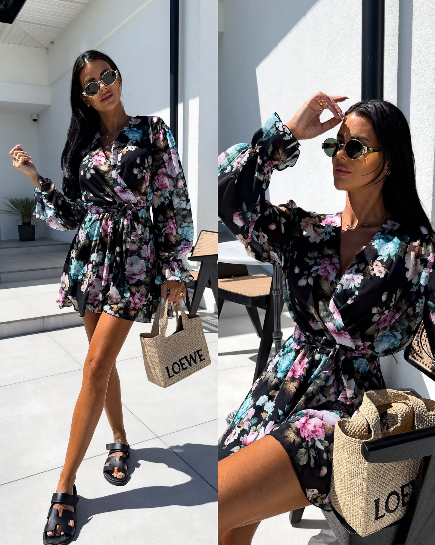 Damen Leichtes und luftiges Sommerkleid mit floralem Design Stalluxe