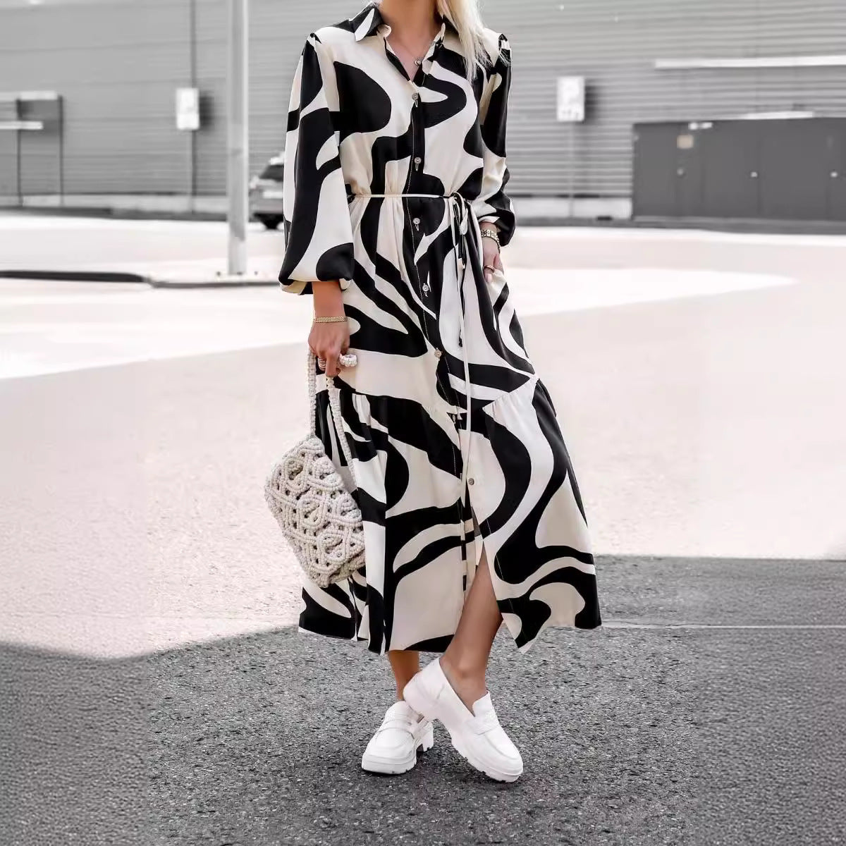 Damen Modisches Maxikleid mit elegantem Wickeldesign und seitlichen Schlitz Stalluxe