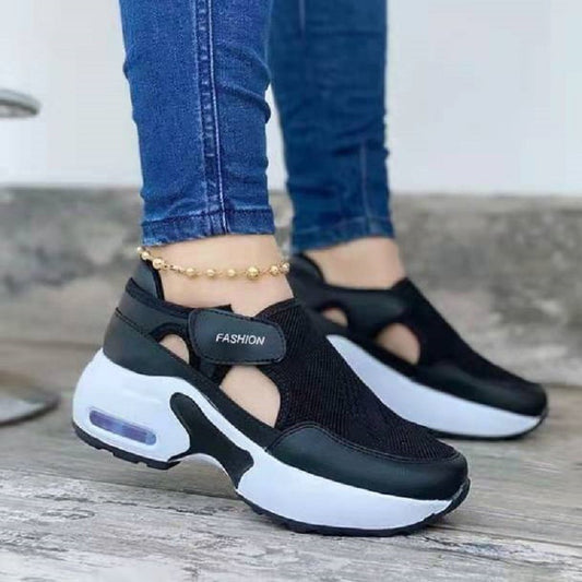 Damen Sportliche Slip-On Sneakers mit atmungsaktivem Mesh-Obermaterial und rutschfester Sohle Stalluxe