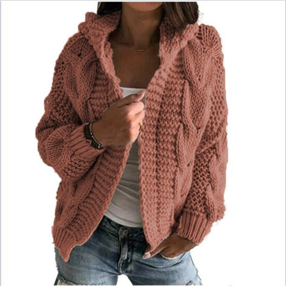 Damen Strickjacke mit voluminösem Zopfmuster und lässigem Schnitt Stalluxe
