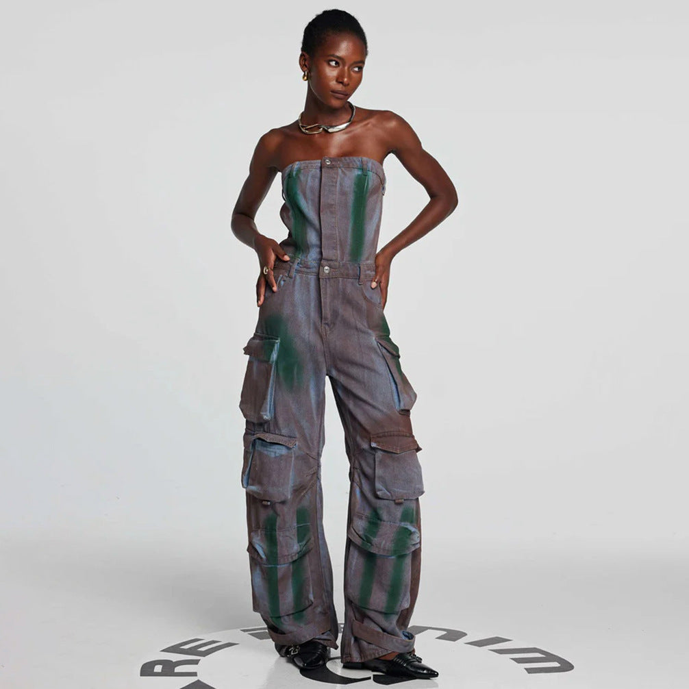 Damen Cargo-Overall mit vielseitigem Taschen-Design und elastischem Bund Stalluxe