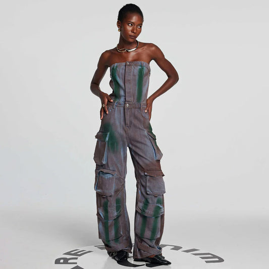 Damen Cargo-Overall mit vielseitigem Taschen-Design und elastischem Bund Stalluxe