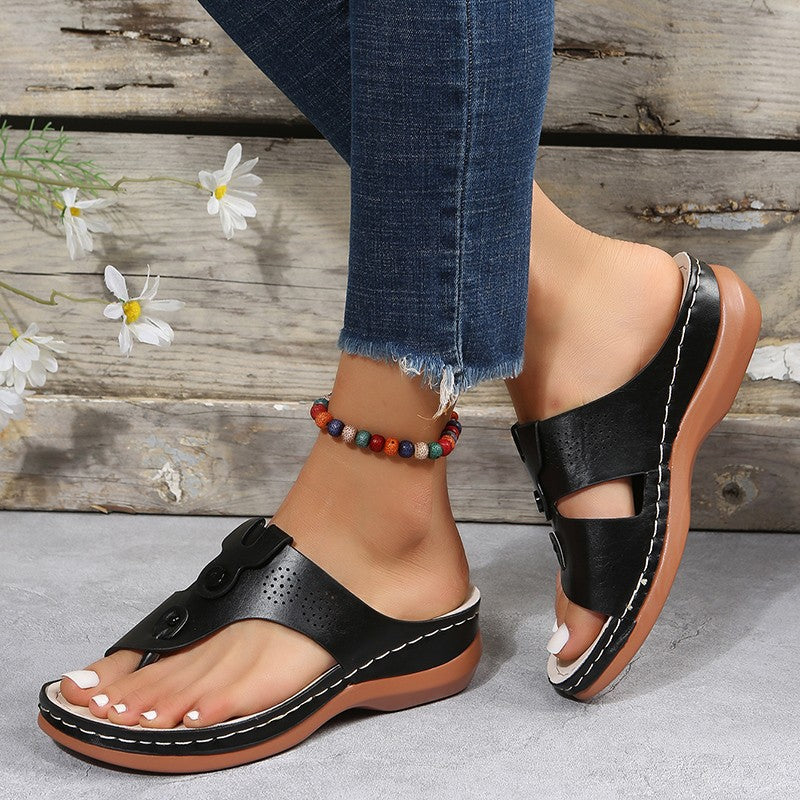 Damen Orthopädische Zehentrenner-Sandalen mit verstellbarem Riemen Stalluxe