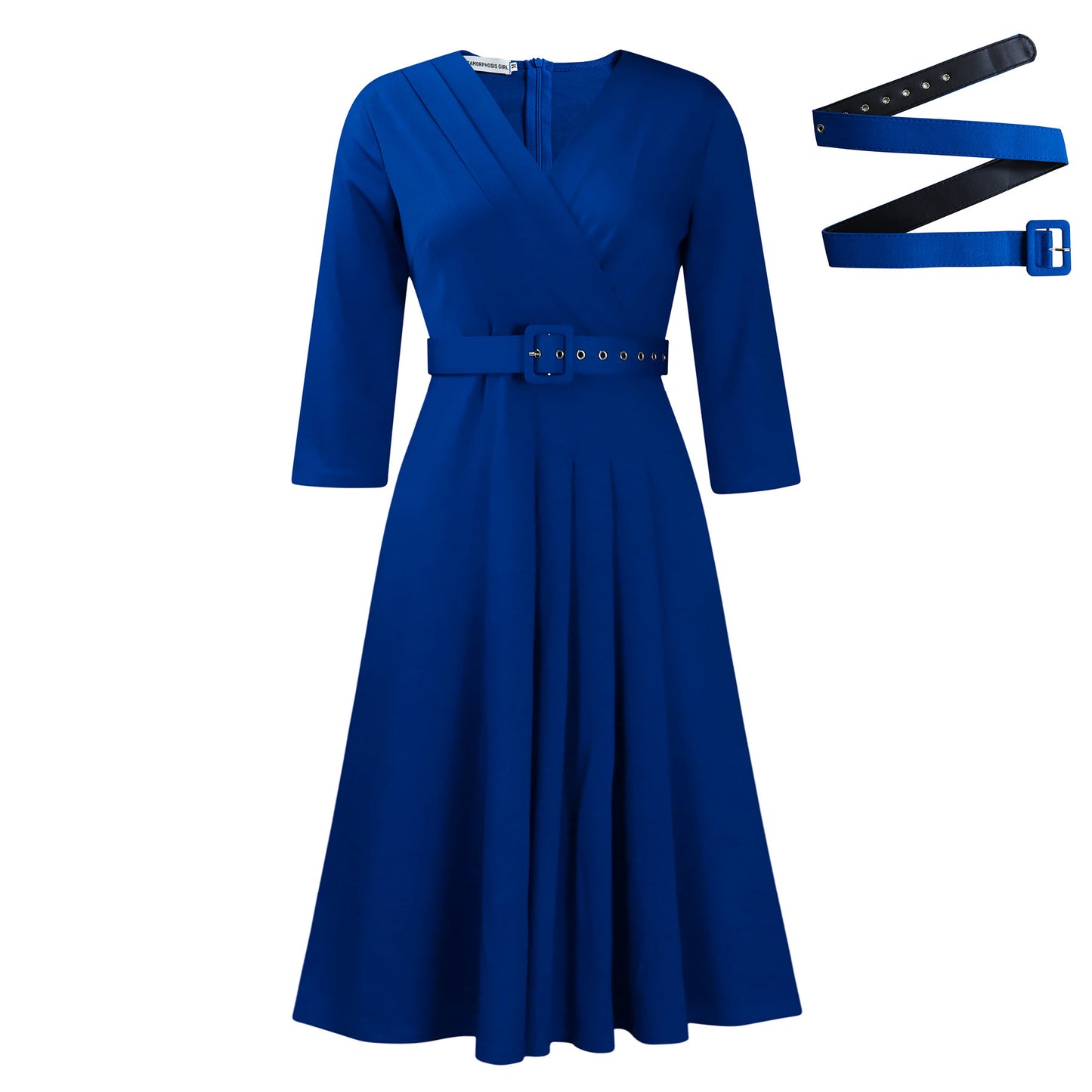Damen Wickelkleid mit eleganter Taillierung und schickem Gürtel Stalluxe