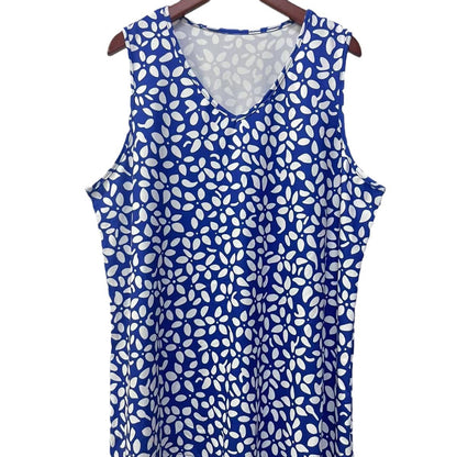 Damen ärmelloses V-Top mit floralem Print und seitlichen Eingrifftaschen Stalluxe
