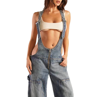 Damen Jeans-Latzhose mit modernen Schnitt und praktischen Taschen Stalluxe