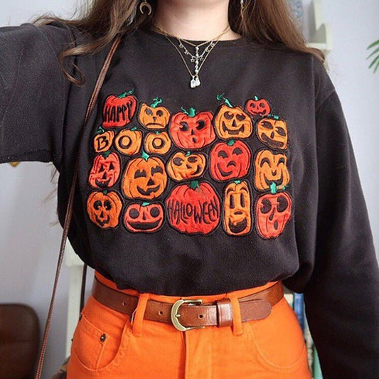 Damen Sweatshirt mit Halloween-Motiv Stalluxe