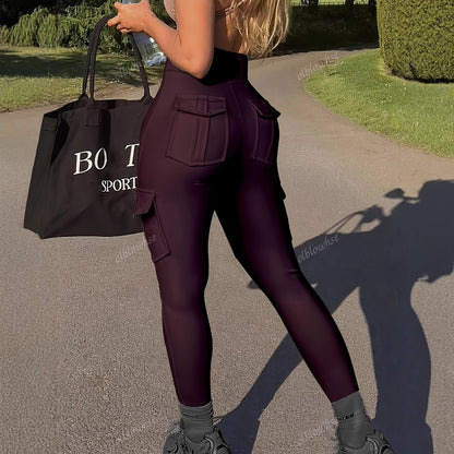 Damen Sportliche Leggings mit praktischen Cargo-Taschen Stalluxe