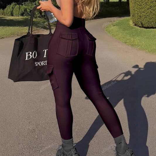 Damen Sportliche Leggings mit praktischen Cargo-Taschen Stalluxe