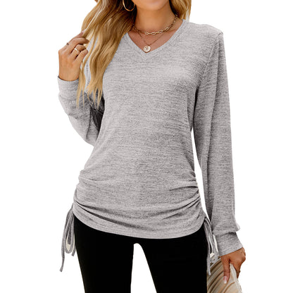 Damen Langarmshirt mit verstellbarem Bund Stalluxe