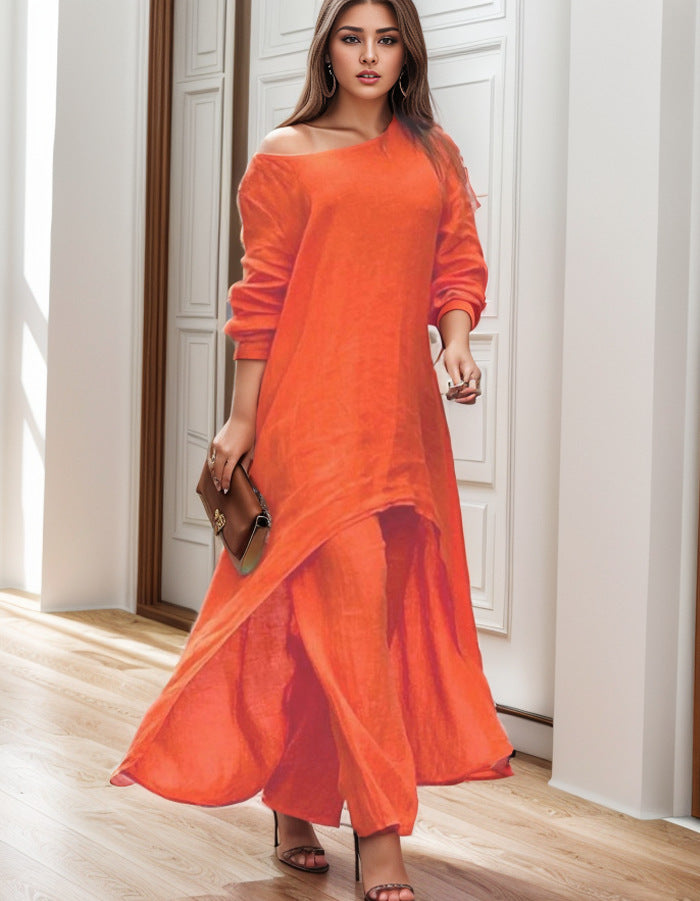 Damen Lässiges Freizeitoberteil und Hose Set Stalluxe