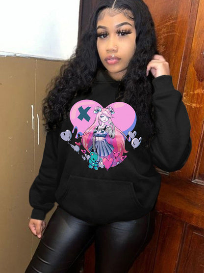 Damen Hoodie mit grafischem Druck Stalluxe