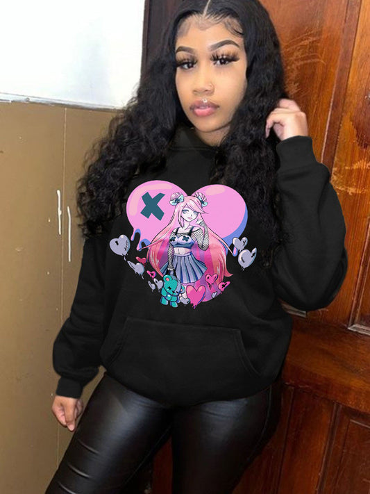 Damen Hoodie mit grafischem Druck Stalluxe