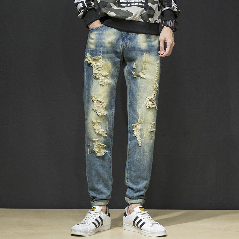 Herren Ripped Slim Fit Jeans im lässigen Streetstyle Stalluxe