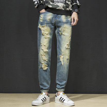 Herren Ripped Slim Fit Jeans im lässigen Streetstyle Stalluxe