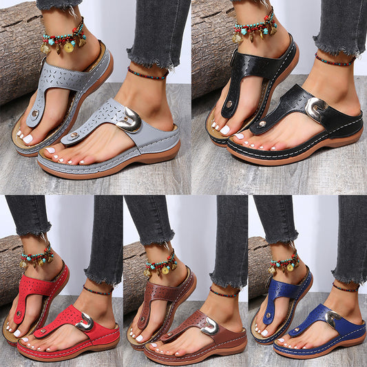 Damen Komfortable Zehentrenner-Sandalen mit modischem Riemen-Design Stalluxe