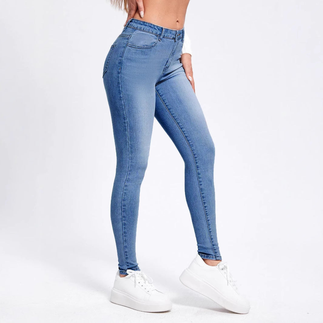 Damen Hochtaillierte Skinny Jeans mit komfortablem Stretch Stalluxe