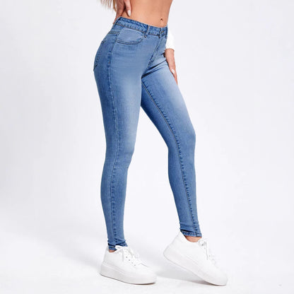 Damen Hochtaillierte Skinny Jeans mit komfortablem Stretch Stalluxe
