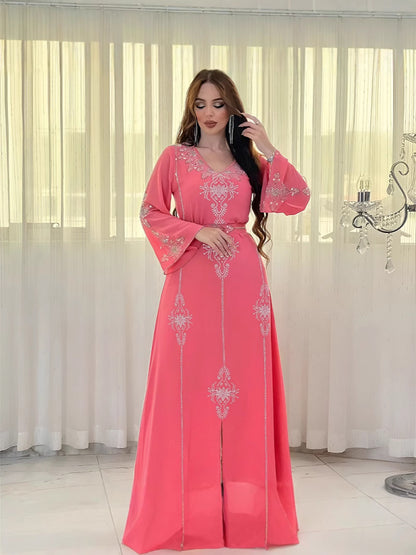 Damen elegantes Maxikleid mit filigranen Stickereien Stalluxe