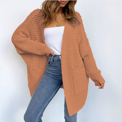 Damen Grobstrickjacke mit lässigem Schnitt und praktischen Taschen Stalluxe