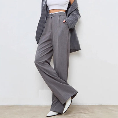 Damen elegante Pluderhose mit hohem Bund und ruhig fließendem Schnitt Stalluxe